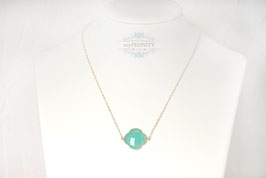 Aqua türkise Kleeblatt Halskette