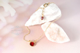 Rote Granat Fußkette
