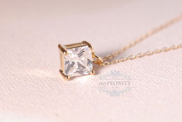 Leuchtende Zirkonia Halskette