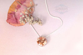 Champagner Topas Silber Halskette