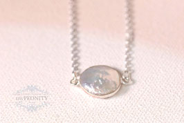 Münzen Perle Anhänger Sterlingsilber, Halskette