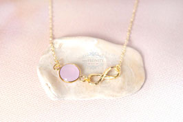 Unendlicher Sommer Rosa Chalzedon, Halskette