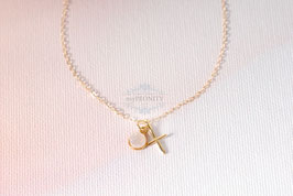 Kreuz mit Druse und Gold filled Kette