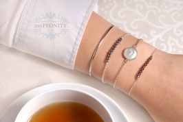 Armband 3er SET: mit Perle & Hämatit