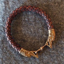 Drachenkopf-Armband Rotbraun