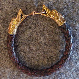 Drachenkopf-Armband Dunkelbraun