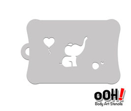 Ooh stencil T55 Elefantenbaby