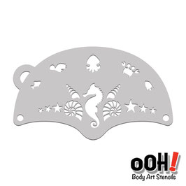 Ooh stencil K08 Seepferdchen Maske