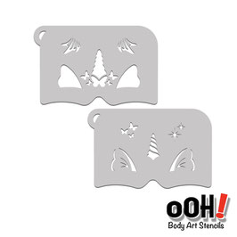 Ooh stencil K19 Schmetterlings-Einhorn