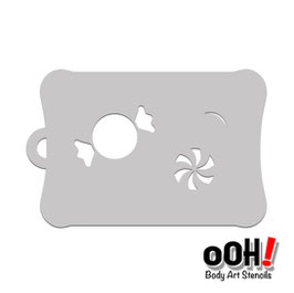 Ooh stencil X06 Weihnachtssüßigkeit