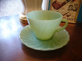 Vintage　Fire King　Jadeite Shell C&S　　【MAR-1136】