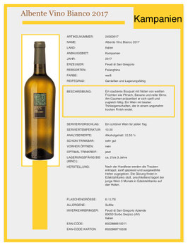 Albente Vino Bianco, 2015 Kampanien