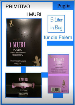 Primitivo, I Muri, 5 Liter in Bag, 13-14%vol
