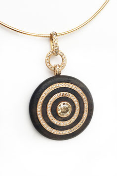 Schmuck-Anhänger aus Roségold mit Brillanten "Diamond-Circles"