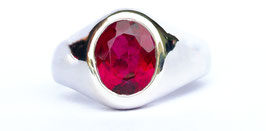 Herrenring aus Platin mit Rubellith