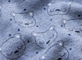 Bavoirs oursons fond bleu