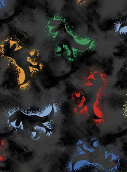 Bavoirs dinos fond noir