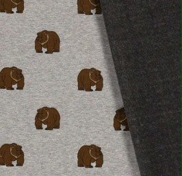 Bavoirs ours gris foncé