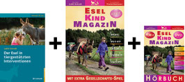 Bücherpaket: Der Esel in tiergestützten Interventionen + Esel-Kind MAGAZIN + Hörbuch Esel-Kind MAGAZIN