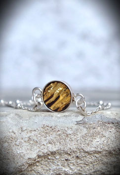 Holzschmuck-Filigranes Armband aus recyceltem Holz und Gold