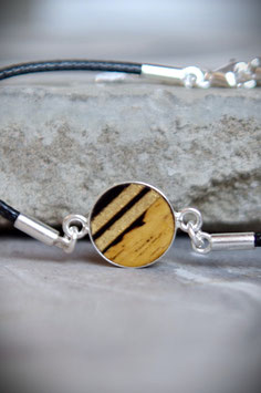 Armband aus Grenadill und 24K Blattgold – handgefertigt