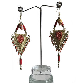 Oorbellen pink en gold