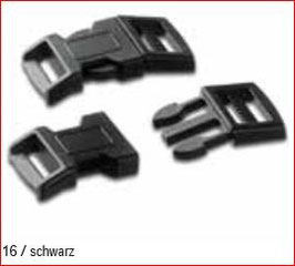 Klickschnalle 16/20 schwarz