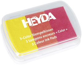 Stempelkissen 3 color gelb/orange/rot Heyda