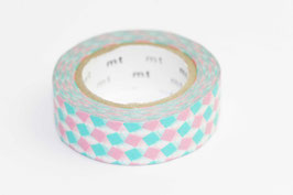 Masking Tape "Quadrino hellgrün-rosa