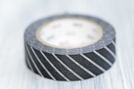 Masking Tape "schwarz, fein quergestreift"