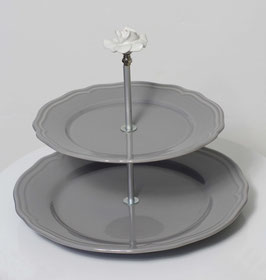 Etagère Nr. 1606, grau 2-stöckig
