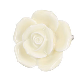 Möbelknopf Rose hellgelb 61865