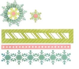 Sizzix Thinlits Die, "Winter Borders & Rosette"