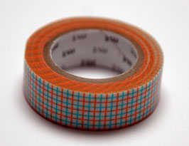 Masking Tape "Gitter orange-blau"