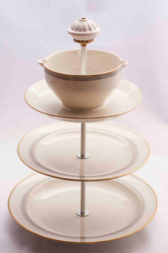 Etagère Nr. 1218, Goldrand leicht creme