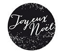 Holzstempel Joyeux Noël, rund