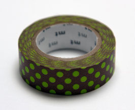 Masking Tape "Punkte braun-grün"