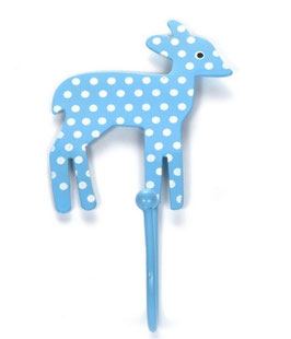 Haken, Bambi, Punkte hellblau/weiss, Q01