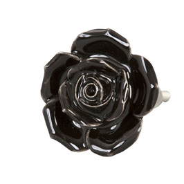 Möbelknopf Rose schwarz 61873