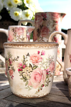 Bloempot roos L