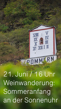 Weinwanderung: Sommeranfang an der Sonnenuhr