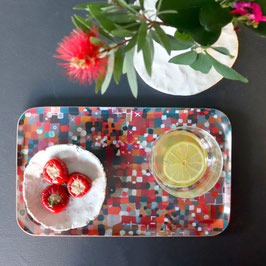 Plateau en mélaminé XS – Confetti orange