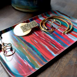 Plateau en mélaminé XS – Bahia rouge