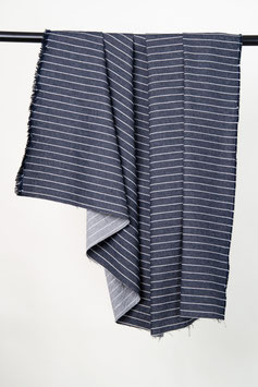 Atelier Brunette denim wide stripes mid blue