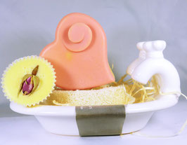 Geschenkset mit Keramikseifenschale
