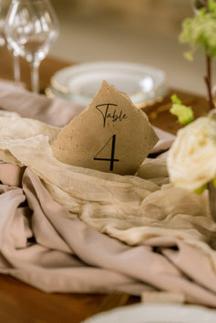 Numéro de table travertin