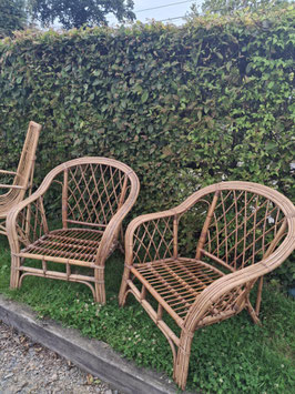 Paire de fauteuils rotin N°2