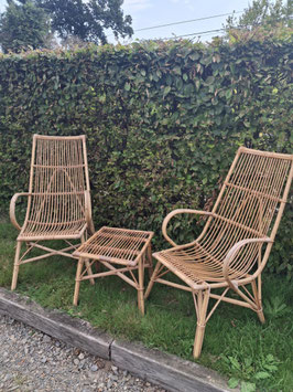 Paire de fauteuils rotin N°1