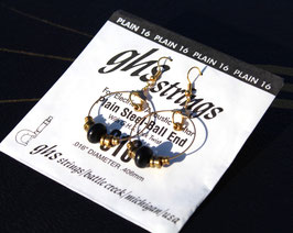 BLOW OUT SALE!!  Upcycled Guitar String Earrings - Black Obsidian