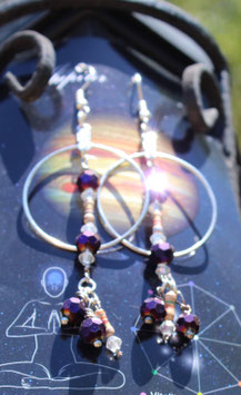BLOW OUT SALE!! Vintage Electronics Resistors Purple & White Crystal Beads